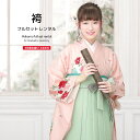 【マラソン☆最大3000円配布中☆6/22〜27 1:59まで】【レンタル】卒業式 袴 レンタル 女 フルセット 女性 袴セット 桃色 ピンク系 薄緑色 椿 花...