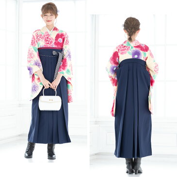 【レンタル】卒業式 袴 レンタル 女 女性 袴セット フルセット ピンク系 クリーム 紺 紫陽花 薔薇 菊 花 菊紗綾形 レトロモダン ボヌールセゾン 大人 レディース 大学 和服 着物セット 【往復送料無料】