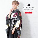 【5/18~21★10%OFFクーポン配布中】【レンタル】袴セット 卒業式 袴 レンタル 女 女性 フルセット ダークグレー 濃灰色 黒 桜 椿 花輪 大人 レディース 大学 和服 着物セット 往復送料無料