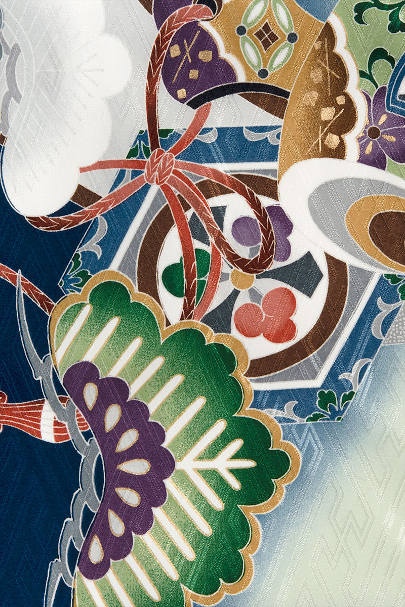 【マラソン限定☆最大3000円クーポン配布中☆7/26 1:59まで】【レンタル】産着 お宮参り 男の子 初着 レンタル 藍 ネイビー 竜頭兜 扇子 熨斗 小槌 松 うぶぎ よだれかけ 帽子 お祝い 和服 男児 ベビー 往復送料無料