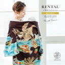 \半額!/先着100名限定クーポンで50%OFF☆7/26 1:59まで【レンタル】産着 男の子 初着 茶色 ブラウン 宝尽くし 立波 和柄 男児 掛け着 うぶぎ 祝着 お宮参り ポリエステル お祝い 赤ちゃん 送料無料