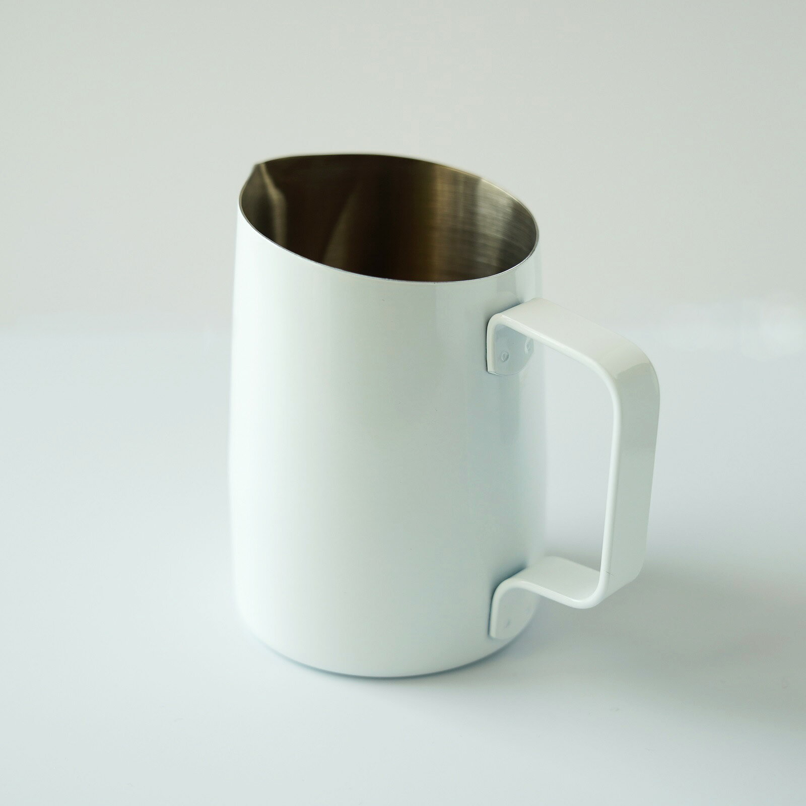 FUN COFFEE ミルクピッチャー ラテアート 450ml ミルクジャグ ジャグ ピッチャー ラテ シャープスパウト ステンレス コーヒー ステンレス製 15オンス ホワイト カフェ 喫茶店 珈琲器具 バリスタ 器具 飲食店開業 カフェ開業 3