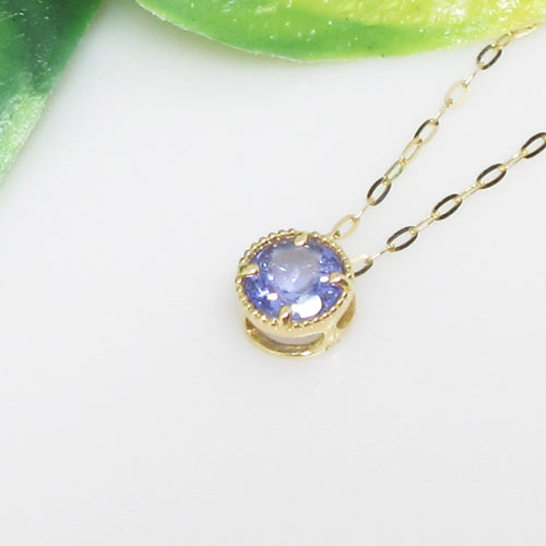 Rakuten - 【天然石】タンザナイト☆日本製☆ペンダントトップ☆18K☆18金☆きらり一粒☆動画あり☆