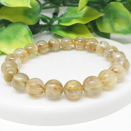 Rakuten - 【天然石】ゴールドルチルインクォーツ☆金針水晶☆約9ミリ☆