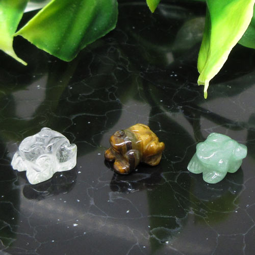 【Happyアイテム】かえる☆水晶☆タイガーアイ☆グリーンクォーツァイト☆銭カエル☆ぷちぷちサイズ☆彫刻☆カービング☆パッケージ☆ポスト投函☆