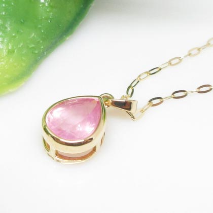 Rakuten - 【天然石】シルキー☆ピンク☆スピネル☆ペンダント☆トップ☆18K☆18金☆動画あり☆