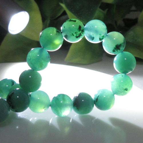 【天然石】ジェムシリカ☆SA☆8ミリ☆クリソコラ☆クォーツ☆ペルー産☆シリカ☆鑑別☆