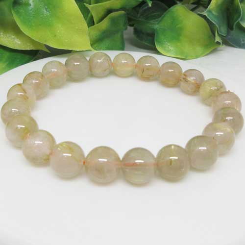 Rakuten - 【天然石】月雲ルチル☆9ミリ☆ブレスレット☆ルチル☆ポスト投函☆