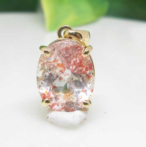 Rakuten - 【天然石】ファイアークォーツ☆ペンダントトップ☆レピドクロサイト18K☆18金☆動画あり