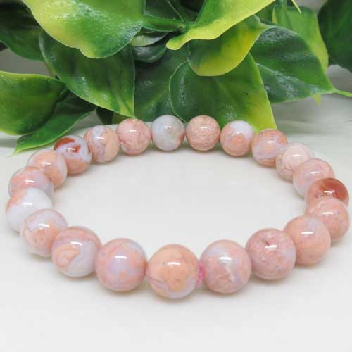 Rakuten - 【天然石】さくらアゲート☆9.6ミリ☆瑪瑙☆桜瑪瑙☆ポスト投函☆