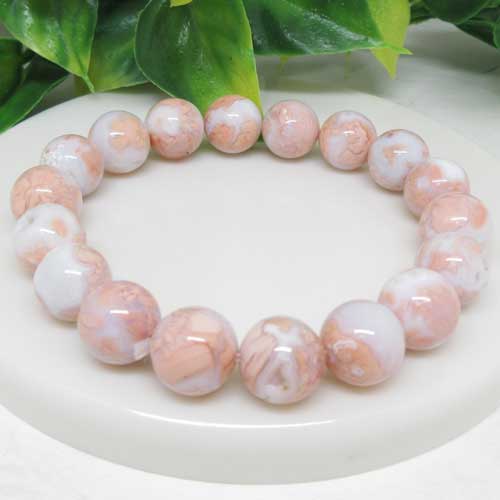 Rakuten - 【天然石】さくらアゲート☆11ミリ☆瑪瑙☆桜瑪瑙☆ポスト投函☆