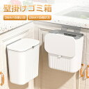 ゴミ箱 おしゃれ ふた付き 壁掛け ゴミ箱 蓋付き キッチン 壁掛けゴミ 9L 広口 大容量 ぶら下げ 北欧 蓋フタ付き 生ごみ シンプル ダストボックス スライダー式 キッチン バスルーム ベッドルーム オフィス トイレ用