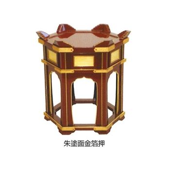 馨子台(朱塗面金箔押・金具付) 平径t7尺×H55cm