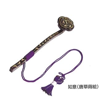 如意蔦蒔絵(黒塗・正絹紫房付) 1.1尺(約33cm)