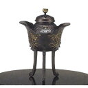 香炉 三ツ足鳳凰【 香セット付 】 【 瑞峰 作 】 【 合金製 】 【 高さ15.5x幅11.2x奥行8cm 】