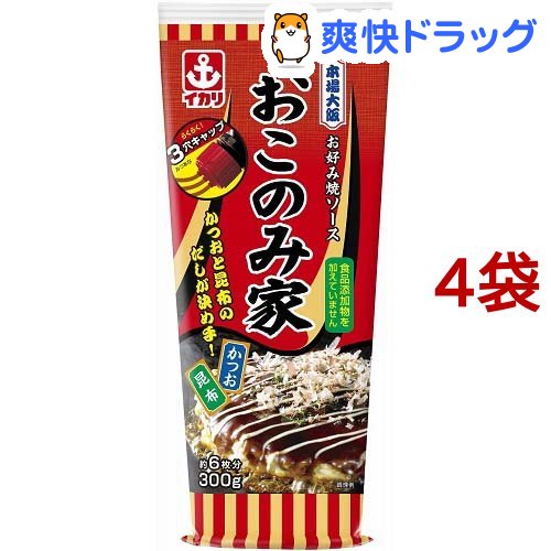 イカリ お好み焼ソース おこのみ家(300g*4袋セット)【ouy_4】【ouy_m4】