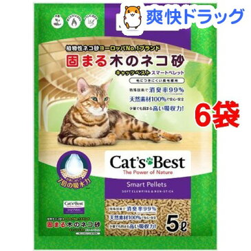 固まる木のネコ砂 キャッツベスト スマートペレット(5L*6袋セット)