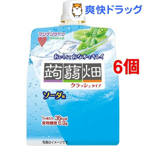 クラッシュタイプの蒟蒻畑 ソーダ味(150g*6個セット)【蒟蒻畑】