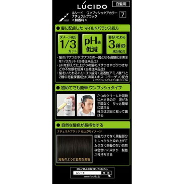 ルシード ワンプッシュケアカラー 7 ナチュラルブラック(50g+50g)【ルシード(LUCIDO)】