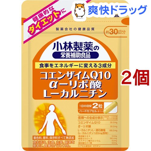 小林製薬 栄養補助食品 コエンザイムQ10 αリポ酸 L-カルニチン(60粒入*2コセット)【小林製薬の栄養補助食品】