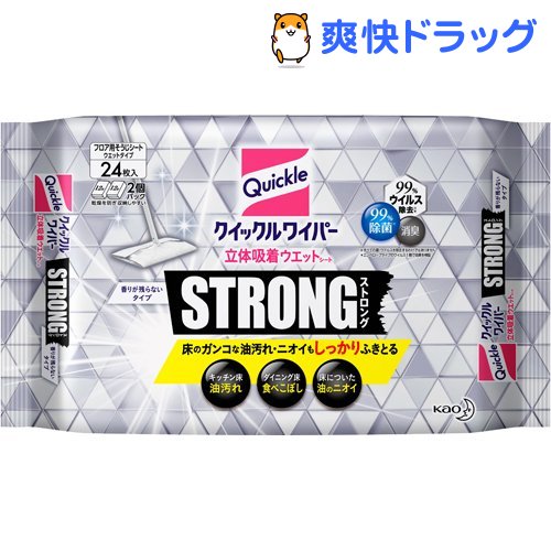 クイックルワイパー 立体吸着ウエットシート ストロング(24枚入)【クイックルワイパー】