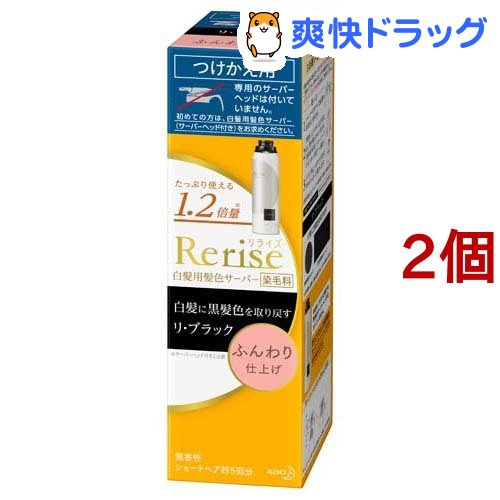 リライズ 白髪用髪色サーバー リ・ブラック ふんわり仕上げ つけかえ専用(190g*2個セット)【リライズ】