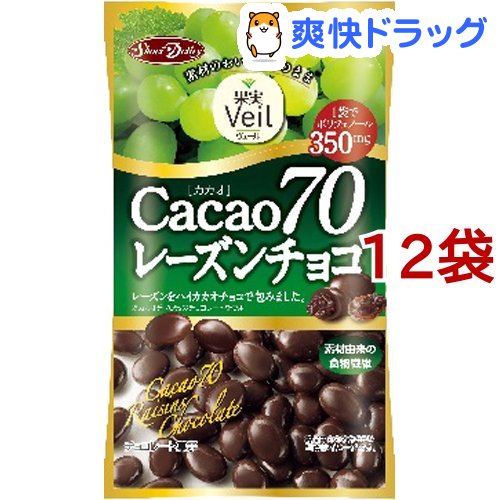 果実ヴェール カカオ70 レーズンチョコ(40g*12コセット)[チョコレート]