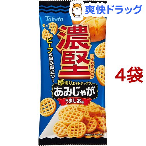 東ハト 濃堅パック あみじゃが うましお味(45g*4袋セット)