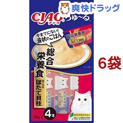 チャオ ちゅ〜る 総合栄養食 まぐろ＆ほたて貝柱(14g*4本入*6袋セット)【ちゅ〜る】