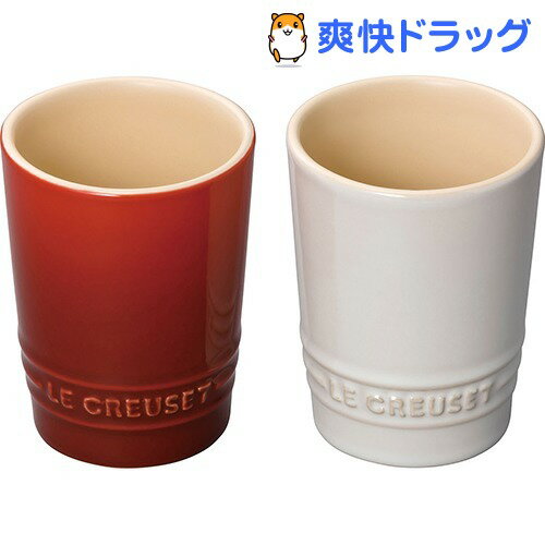 ル・クルーゼ ペア・ショート・タンブラー レッド＆ホワイト 910378-00(2コ入)【ル・クルーゼ(Le Creuset)】