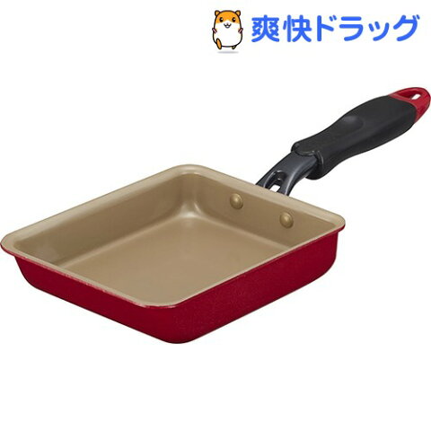 エバークック 玉子焼き小型(13*18)レッド(1コ入)【エバークック(evercook)】