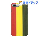 マンアンドウッド iPhone7 PLus 天然木ケース レゲエ ブラックフレーム I8089i7P(1コ入)【マン&ウッド(Man&Wood)】