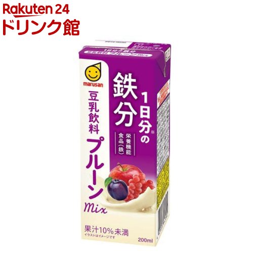 1日分の鉄分 豆乳飲料 プルーンmix(200ml×24本)[健康 朝食 イソフラボン コレステロール 鉄分]...