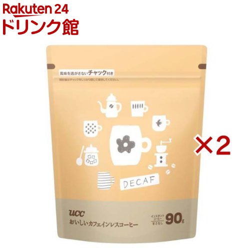 UCC おいしいカフェインレスコーヒー 袋(90g*2袋セット)【おいしいカフェインレスコーヒー】