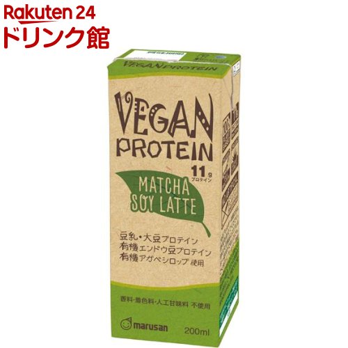 マルサン VEGAN PROTEIN(ヴィーガンプロテイン) 抹茶(200ml 24本セット)【マルサン】