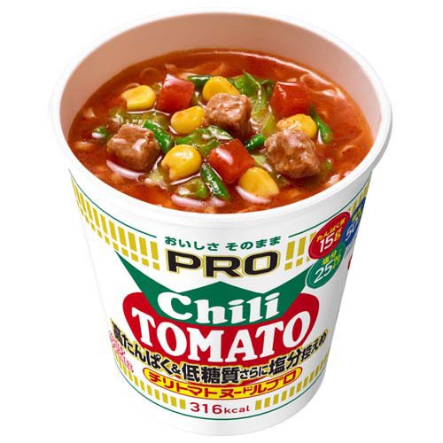 カップヌードルPRO 高たんぱく＆低糖質さらに塩分控えめ チリトマト ケース(12食入×2セット(1食80g))【カップヌードル】 soukaidrink-10024518 楽天24 ドリンク館 サンプル画像2
