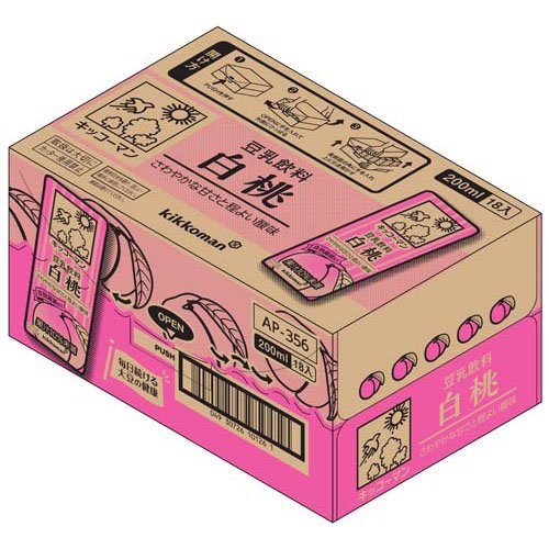 キッコーマン 豆乳飲料 白桃(200ml*18...の紹介画像2