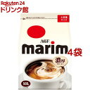 お店TOP＞コーヒー＞コーヒー その他＞マリーム 袋 (500g*4袋セット)【マリーム 袋の商品詳細】●「マリーム」なら、楽しく、まろやか、クリーミー。「Marim(マリーム)」は、インスタントコーヒーやレギュラーコーヒー、紅茶などを引き立てる豊かなコクと、すっきりした後味がお楽しみいただけるコーヒーミルクです。●AGF(エージーエフ) 「マリーム」 袋500gは、コーヒーを引き立て、まろやかな味わいに仕上げるクリーミングパウダー。お得な大容量、袋入り詰め替え用(エコパック)タイプ。●クリップなどで閉じて袋のままでもお使いいただけます。●粉末なのでいつものコーヒーにプラスすれば、コーヒーを冷まさずにミルク入りコーヒーをお楽しみいただけます。●いつものコーヒーのお供にコーヒーフレッシュ・コーヒークリームとしてお使いください。【召し上がり方】・お好みでコーヒーにいれてお召し上がりください。【品名・名称】クリーミングパウダー【マリーム 袋の原材料】水あめ(国内製造)、植物油脂、食塩、乳等を主要原料とする食品／pH調整剤、乳たん白、乳化剤、香料(乳由来)、カラメル色素【栄養成分】本品1杯分(3g)当たりエネルギー：16Kcalたんぱく質：0.04g脂質：0.95g炭水化物：1.8g食塩相当量：0.06gカフェイン：0mg【アレルギー物質】乳成分【保存方法】高温、多湿を避けて保存してください。【注意事項】・高温、多湿を避けて保存してください。【原産国】日本【発売元、製造元、輸入元又は販売元】味の素AGF※説明文は単品の内容です。リニューアルに伴い、パッケージ内容等予告なく変更する場合がございます。あらかじめご了承ください。リニューアルに伴い、パッケージ・内容等予告なく変更する場合がございます。予めご了承ください。(marim)・単品JAN：4901111719590/(/F382707/)/味の素AGF151-8851 東京都渋谷区初台1-46-30120-17-8651広告文責：楽天グループ株式会社電話：050-5306-1825[コーヒー]