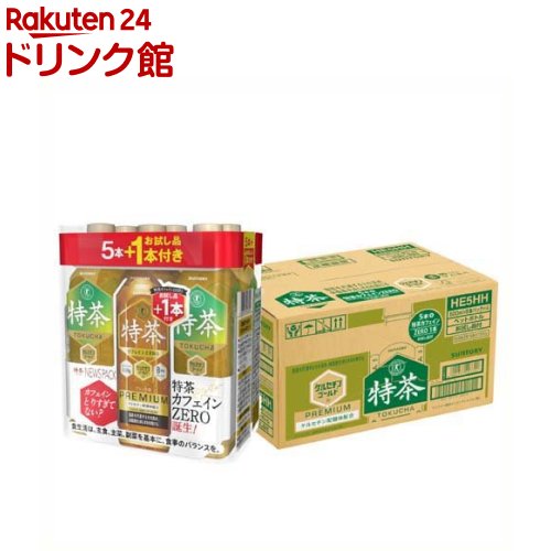 特定保健用食品 特茶NEWSパック20本+カフェインZEROお試し4本付(500ml*24本入)【特茶】のサムネイル