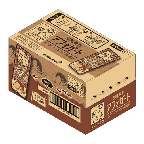 豆乳飲料 アフォガート(200ml×18本)【キッコーマン】