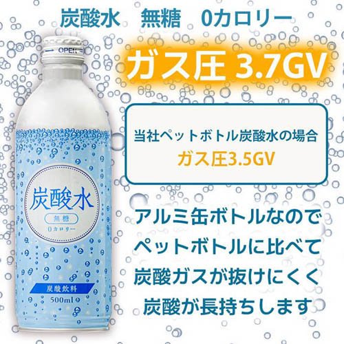 ビッグバーンフーズ 炭酸水 ボトル缶(500ml×24本)