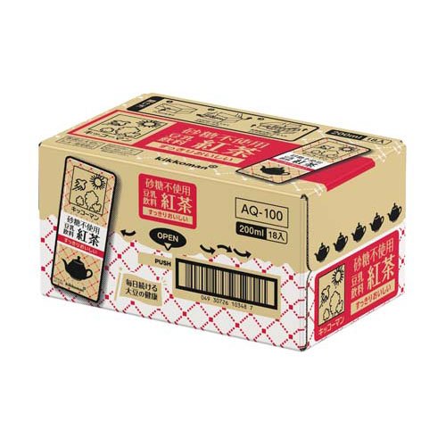 砂糖不使用 豆乳飲料 紅茶(200ml×18本)【キッコーマン】