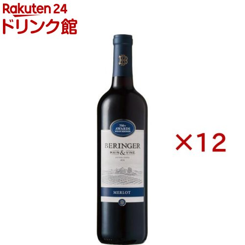 乐天商城 - ベリンジャー カリフォルニア・メルロー(750ml×12セット)