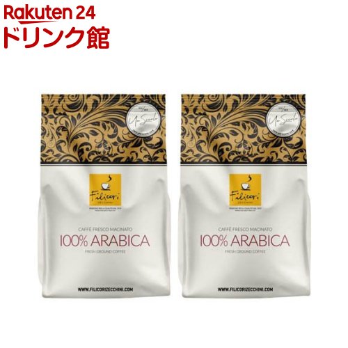 樂天商城 - フィリコーリ・ゼッキーニ コーヒー 粉 100％アラビカ フルーティ＆バランス(180g×2個)