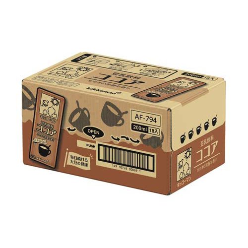 キッコーマン 豆乳飲料 ココア(200ml*18本入)【キッコーマン】[たんぱく質]