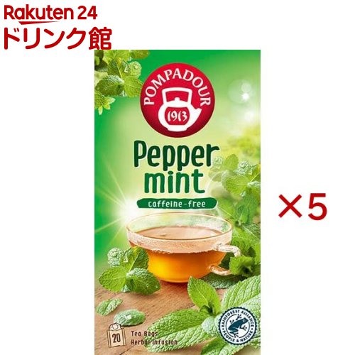 樂天商城 - ポンパドール ペパーミントリーフ(20袋入×5セット(1袋2.25g))【POMPADOUR(ポンパドール)】