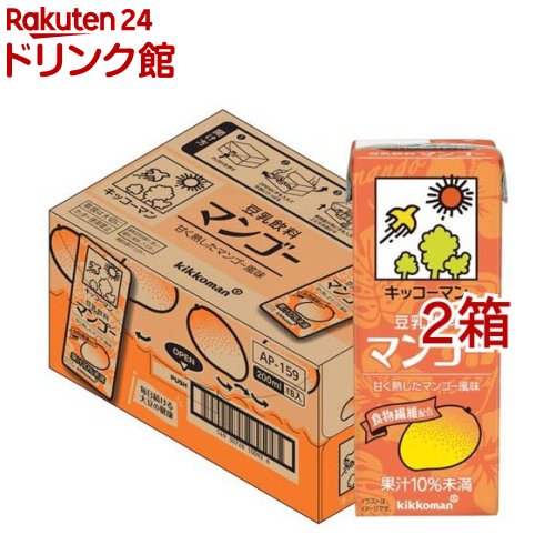 キッコーマン 豆乳飲料 マンゴー(18本入×2セット(1本200ml))【キッコーマン】