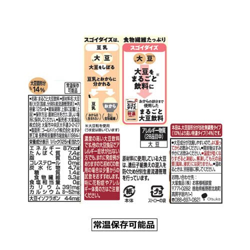 スゴイダイズ 無調整タイプ特濃(125ml×24本)【スゴイダイズ】