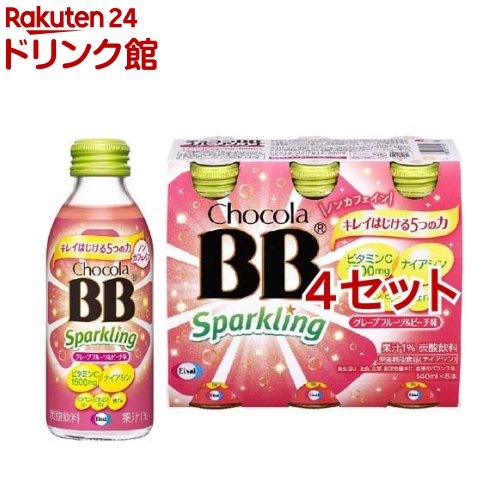 チョコラBBスパークリング 栄養機能食品(ナイアシン)(140ml*6本入*4セット)【チョコラBB】