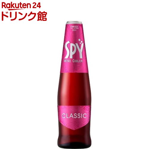 お店TOP＞アルコール飲料＞アルコール飲料 その他＞SPY(スパイ) クラシック (275ml×24本)【SPY(スパイ) クラシックの商品詳細】●SPYの記念すべき第1作目。●バラやストロベリーを想わせる華やかな香り。●アルコール度数：4％【品名・名称】甘味果実酒(発泡性)【SPY(スパイ) クラシックの原材料】砂糖／炭酸、香料、酸味料、保存料(ソルビン酸K)、酸化防止剤(亜硫酸塩)、着色料(黄4、 赤2、 青1)【栄養成分】純アルコール量(275mlあたり)8.8g【保存方法】直射日光、高温多湿を避けて保存してください【原産国】タイ【発売元、製造元、輸入元又は販売元】リードオフジャパン20歳未満の方は、お酒をお買い上げいただけません。お酒は20歳になってから。リニューアルに伴い、パッケージ・内容等予告なく変更する場合がございます。予めご了承ください。リードオフジャパン107-0062 東京都港区南青山7-1-5 コラム南青山2F0120-678-797広告文責：楽天グループ株式会社電話：050-5306-1825[アルコール飲料]